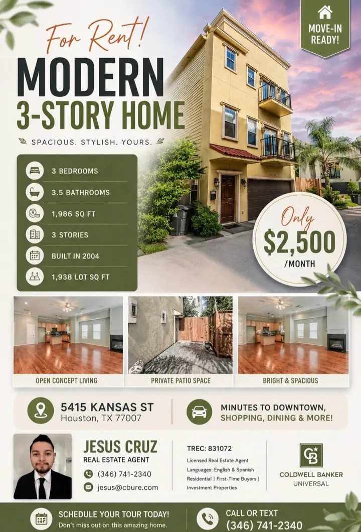 Ready for move in for rent in houston
