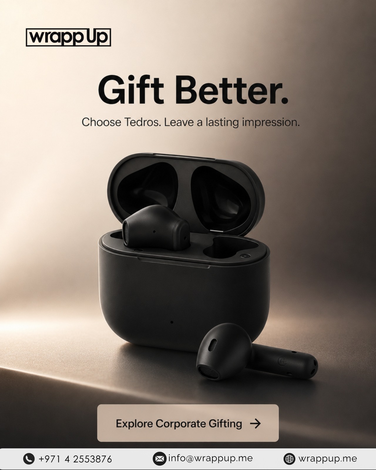 Tedros Wireless Earbuds - Premium Corporate Gift Sets in Dubai UAE - Accessories in Dubai